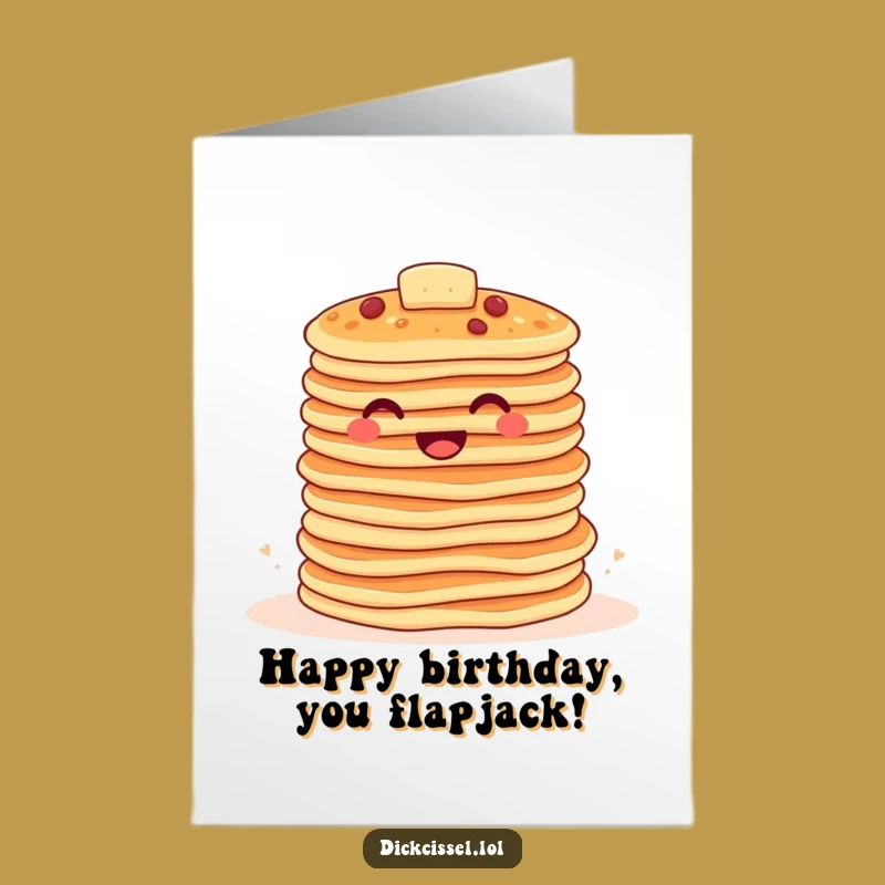 Free Printable Birthday Card: Bouncing Pancakes Funny Downloadable Gift