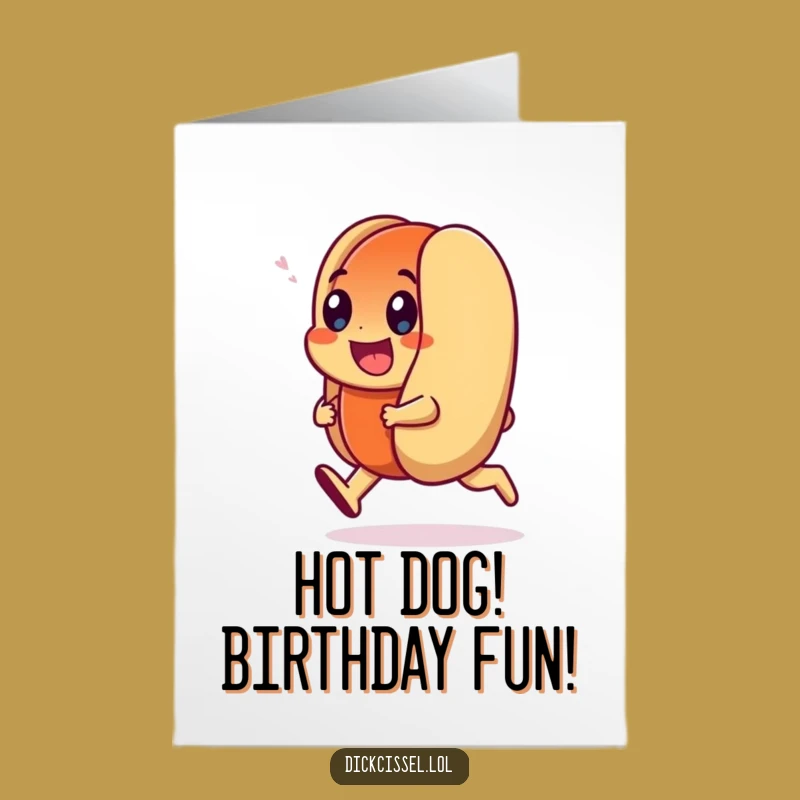 Wacky Free Printable Birthday Card: Hot Dog Trot for Instant Laughs Gift