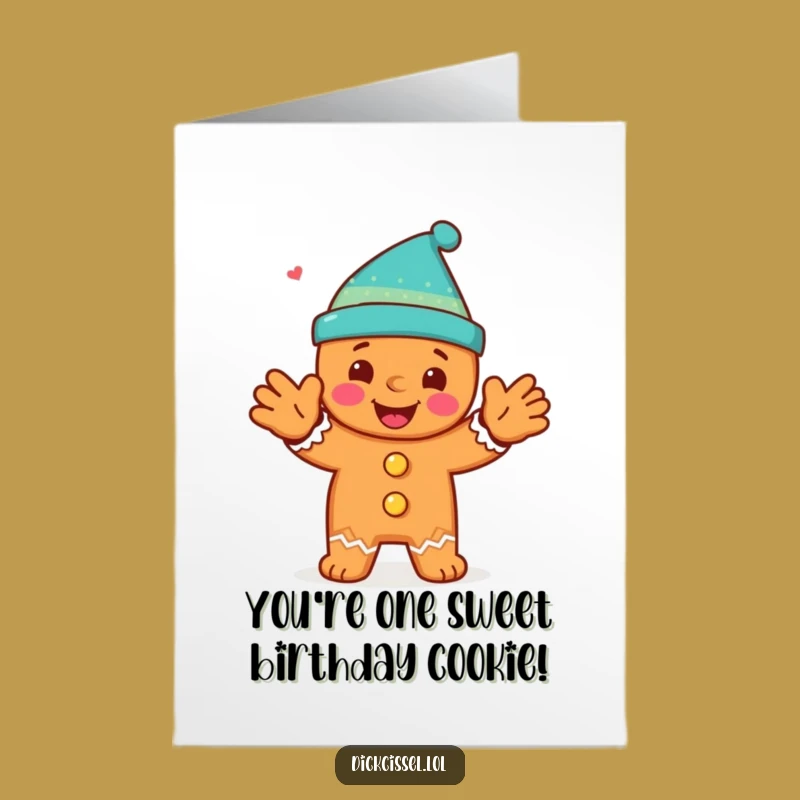 Free Printable Birthday Card: Happy Gingerbread Man Clap - DIY Gift!