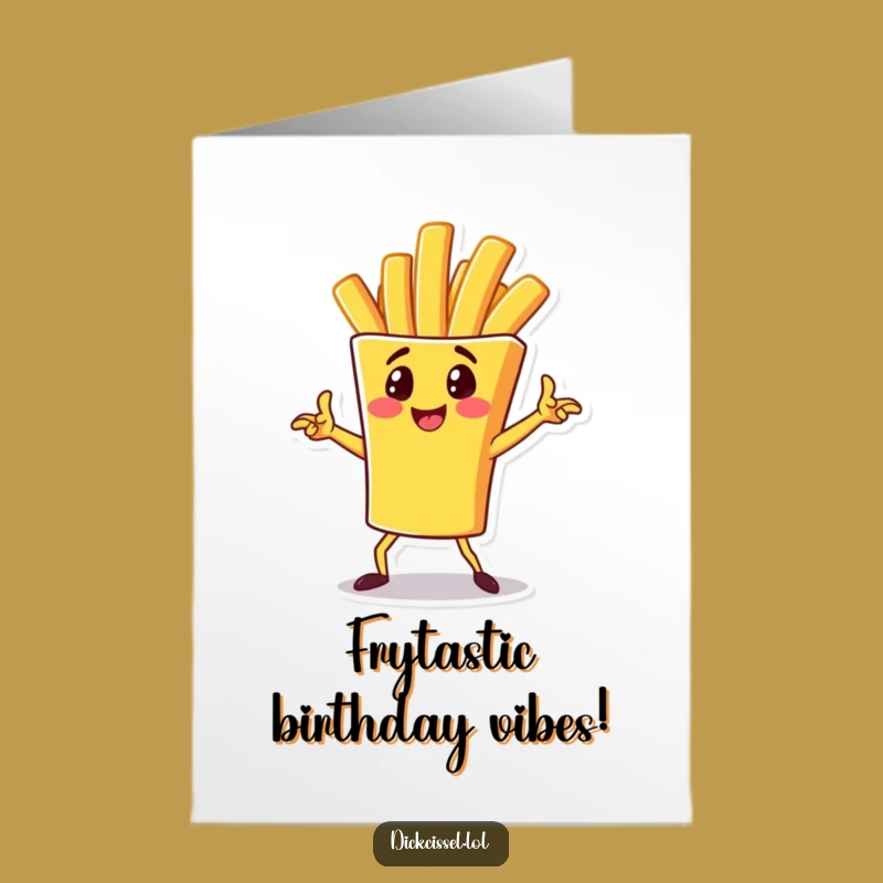 Zesty Free Printable Birthday Card: Fry Pose for Instant Fun Gift
