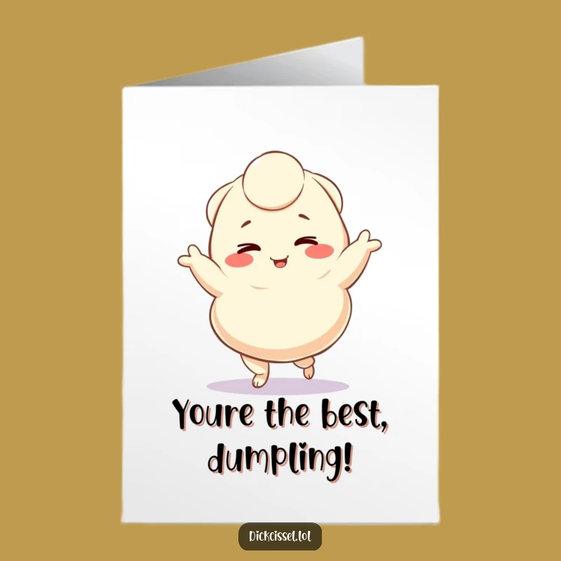 Free Printable Congrats Card Winking Dumpling, Downloadable Fun for Success
