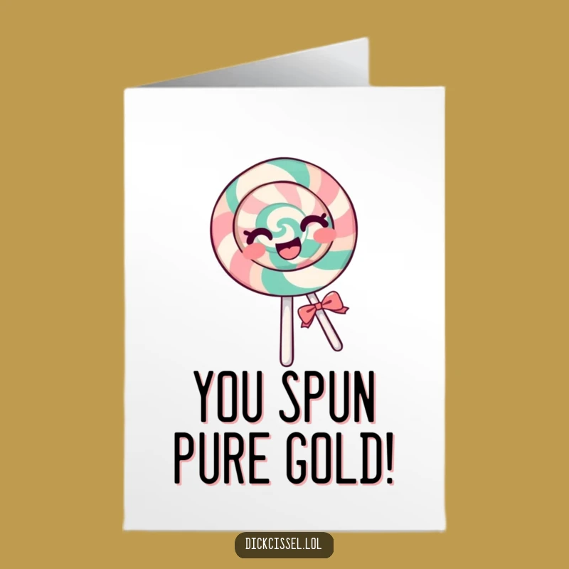 Free Printable Congratulations Card: Glee-Filled Lollipop for Your Sweet Win