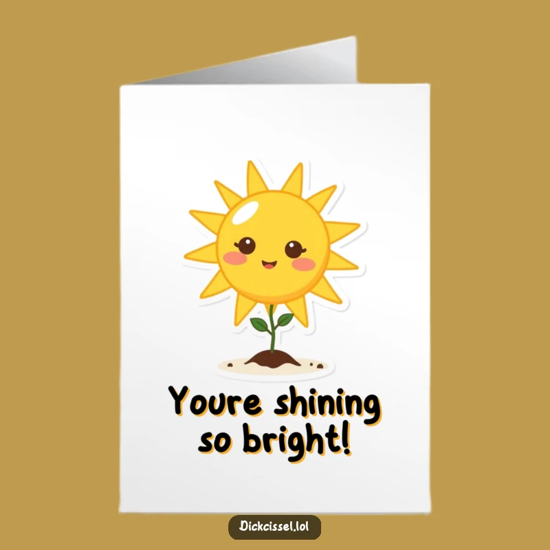 Free Printable Sun Congrats Card: Growing Success, Bright Downloadable Gift