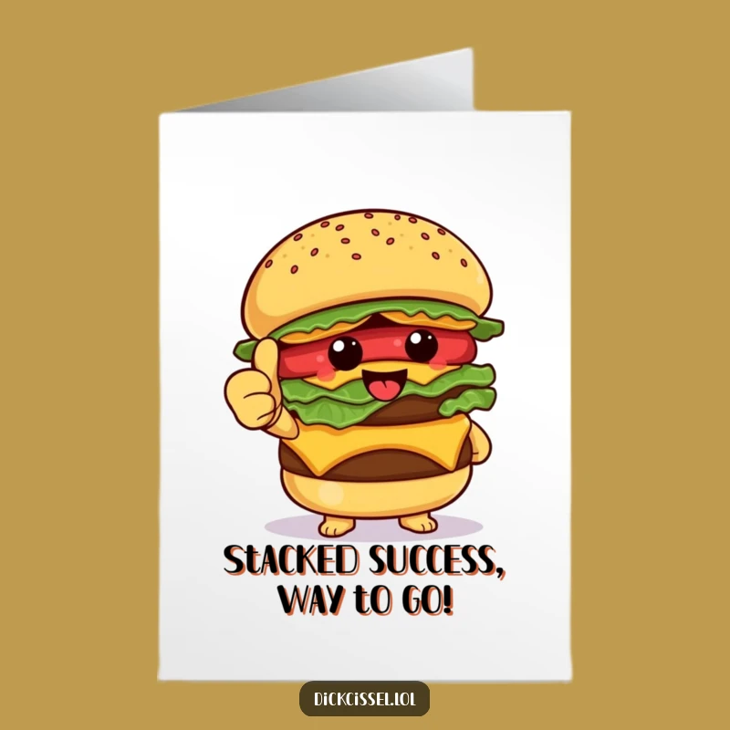 Epic Free Printable Congrats Card: Burger Thumbs Up for Instant Celebration
