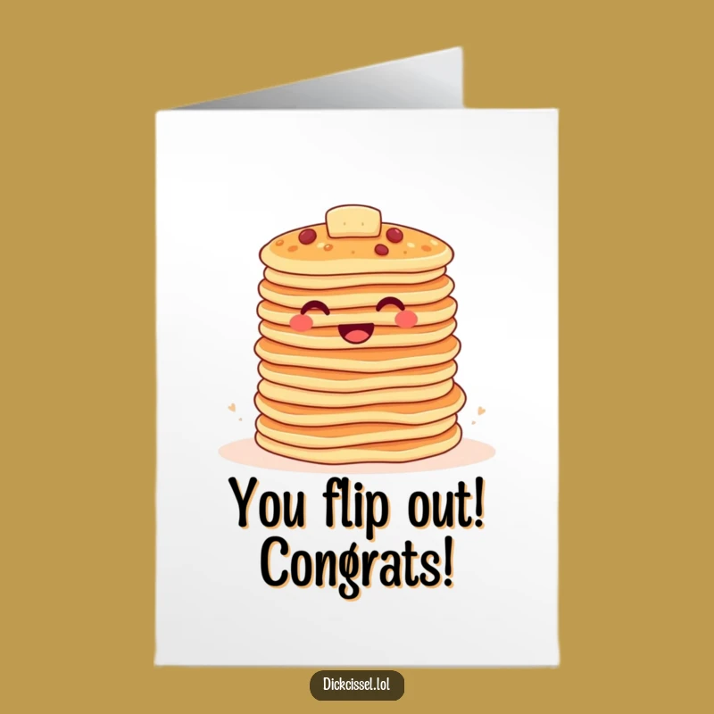 Free Printable Congrats Card: Bouncing Pancakes Funny Downloadable Gift