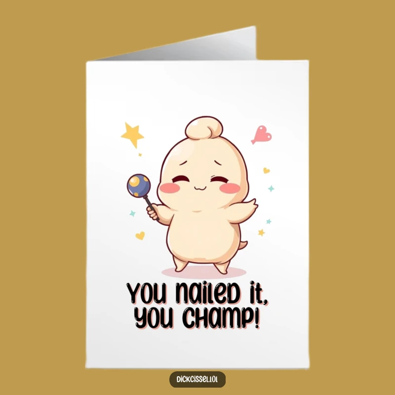 Free Printable Funny Dumpling Congrats Card - Juggling Disaster Downloadable Gift