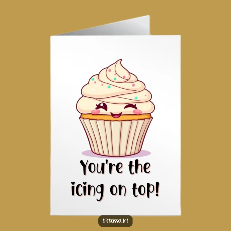 Free Printable Congratulations Card: Winking Cupcake for Your Sweet Success