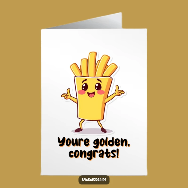 Dynamic Free Printable Congrats Card: French Fry Pose for Instant Win