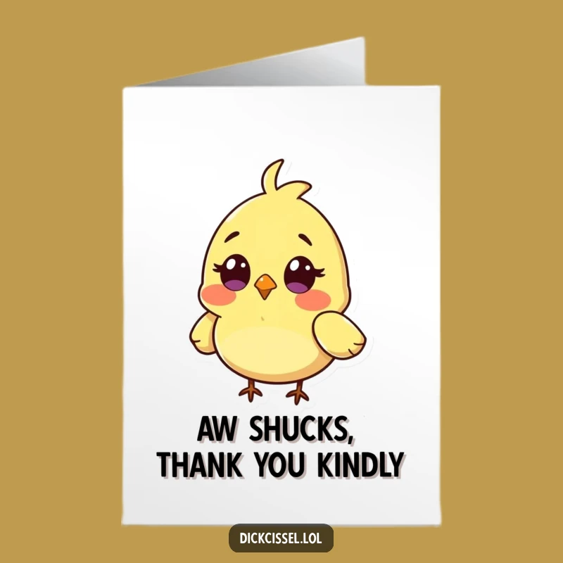 Free Printable Thank You Card: Surprised Bird, Funny Gratitude Gift