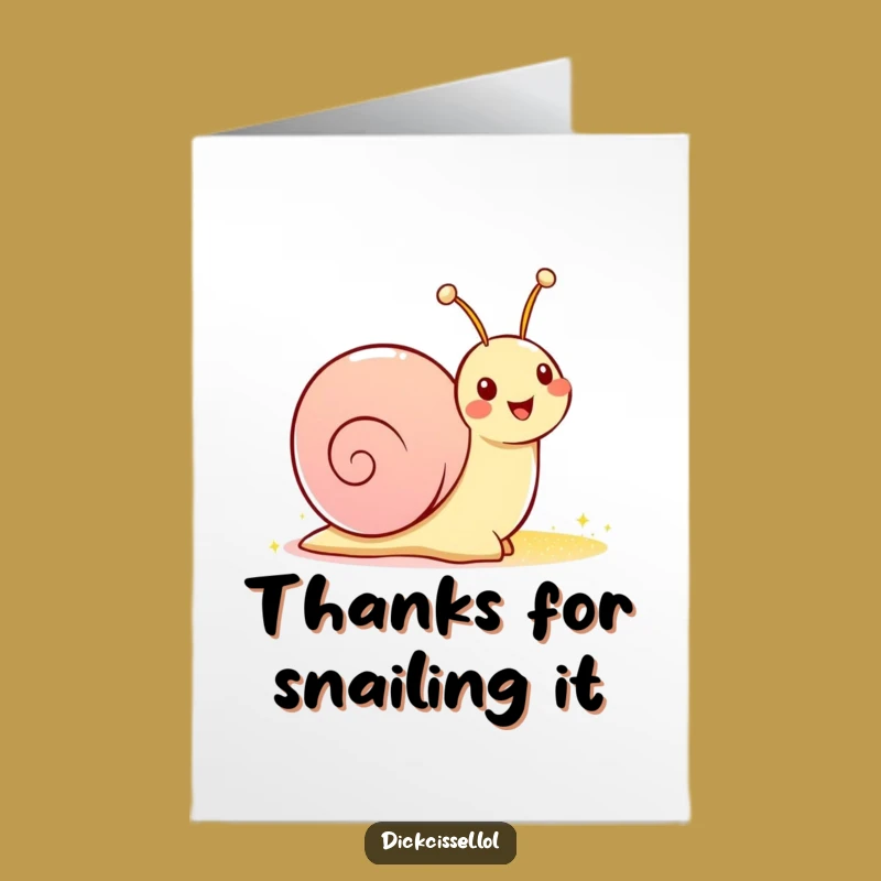 Free Printable Snail Thank You Card - Express Gratitude with a Sparkly Trail Downloadable