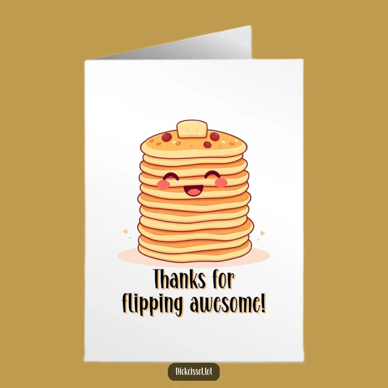 Free Printable Thank You Card: Bouncing Pancakes Funny Downloadable Gift