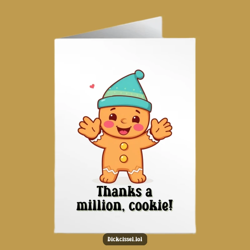 Free Printable Thank You Card: Clapping Gingerbread Man - DIY Gift!