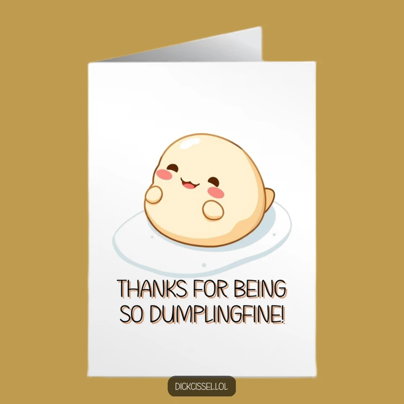 Free Printable Thank You Card: Witty Dumpling Slide - Downloadable!