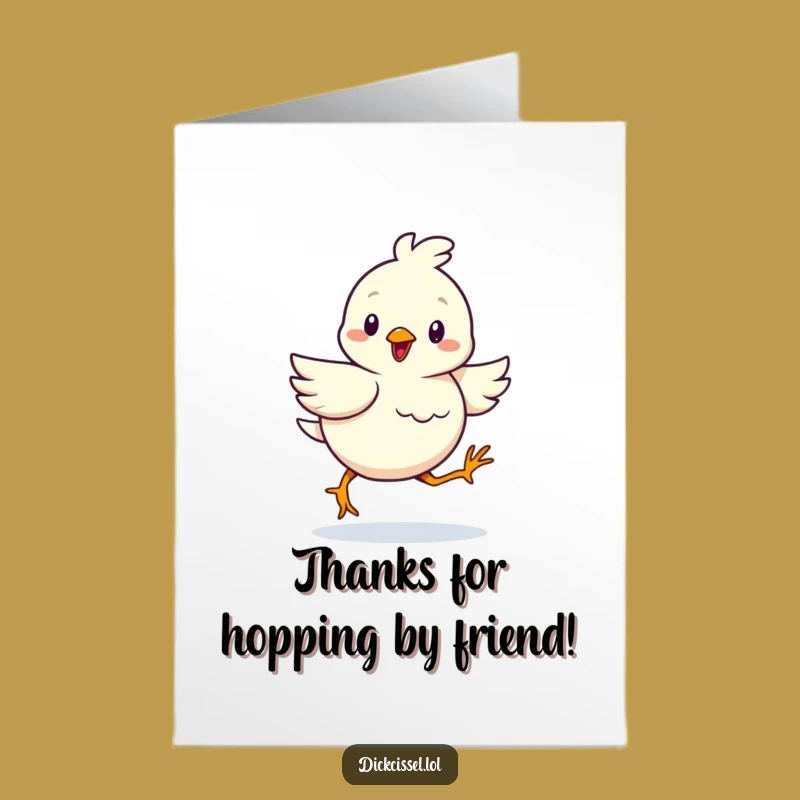 Free Printable Thank You Card: Whimsical Bird Waddle, Funny Downloadable