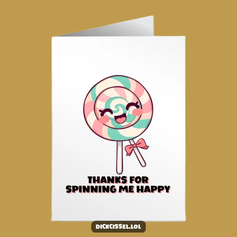 Free Printable Thank You Card: Spinning Lollipop of Pure Gratitude