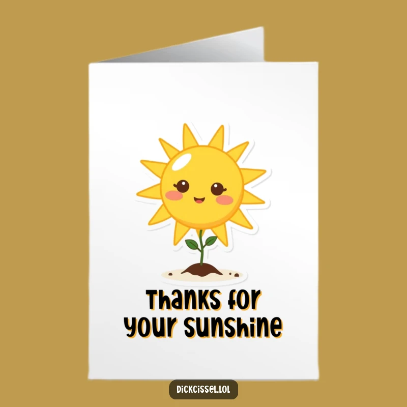 Free Printable Sun Thank You Card: Growing Gratitude, Bright Downloadable