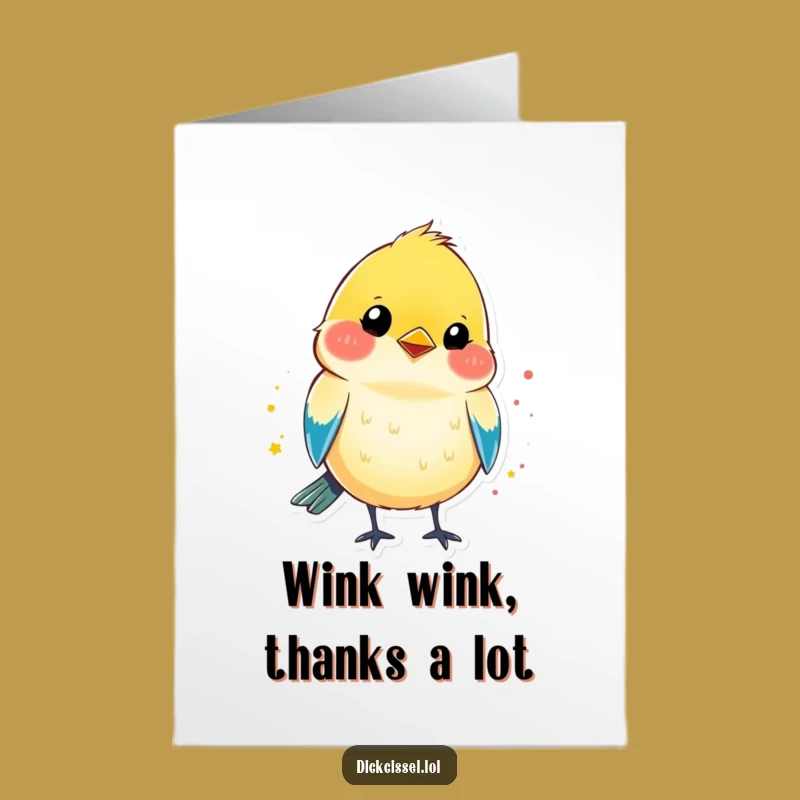 Free Printable Thank You Card: Winking Dickcissel, Funny Thanks Gift