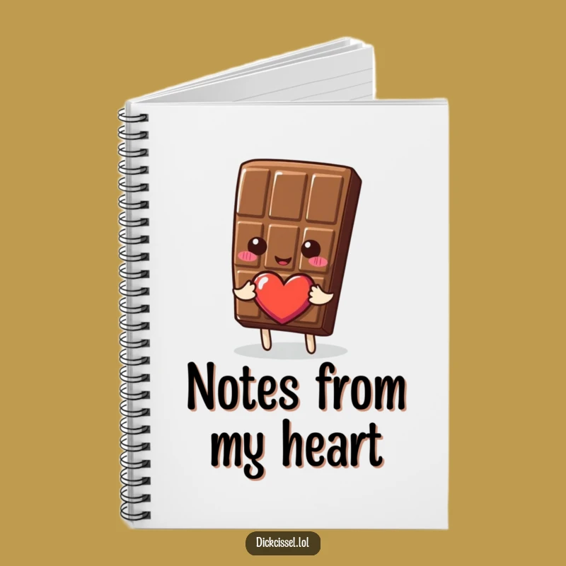 Funny Chocolate Heart Notebook: Write Sweet Notes, Perfect Funny Gift for Lovers
