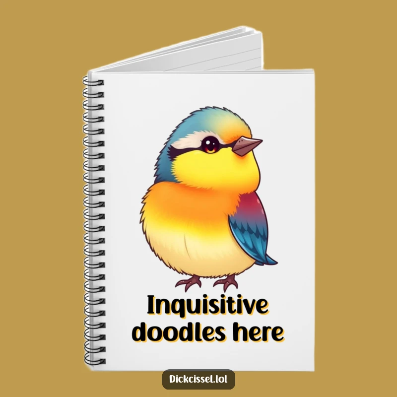 Funny Curious Plump Bird Notebook: Vibrant Head Tilt Journal, Humorous Gift