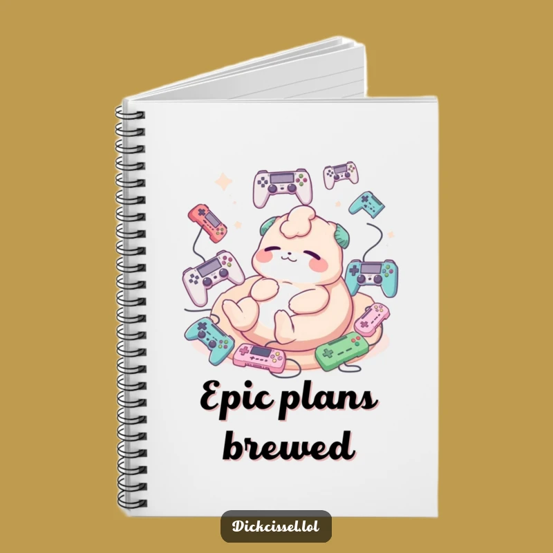 Funny Gamer Notebook: Creature Lounging with Controllers - Relaxed Ideas!