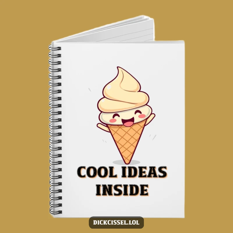 Funny Ice Cream Spin Notebook: Jot Down Ideas with Joyful Sweetness