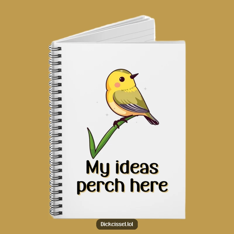 Funny Dickcissel Grass Notebook: Perched Bird Journal, Ideal Nature Study Funny Gift