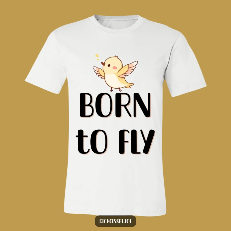 Funny Tiny Bird Flying T-Shirt - Adorable & Humorous Gift for Bird Watchers