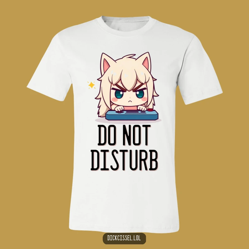 Funny Gaming T-Shirt: Determined Character Intense Focus - Hilarious Player Apparel!