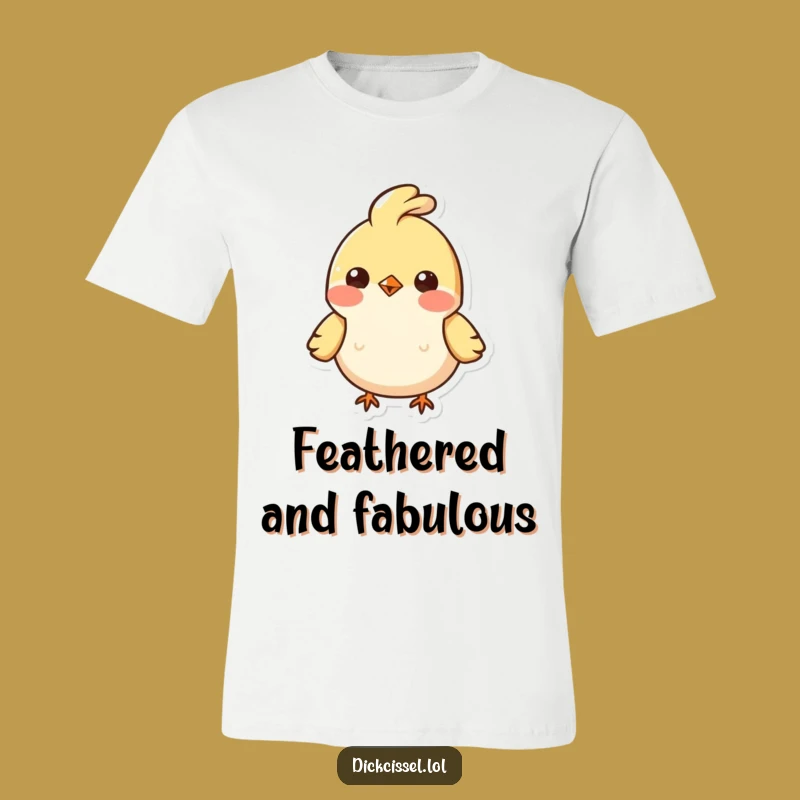 Funny Bobbing Bird T-Shirt: Cheerful Feather Tuft Character, Ideal Funny Gift for Bird Enthusiasts