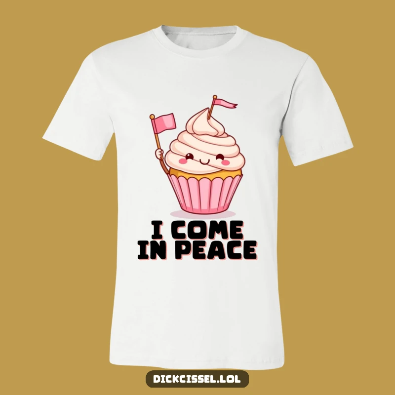 Funny Cupcake Waving Flag T-Shirt: Wearable Fun for Dessert Lovers, Ideal Funny Gift