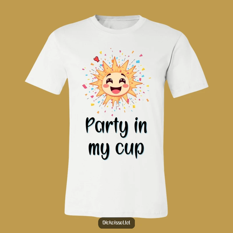 Funny Explosion Sticker T-Shirt: Wear Your Celebration with Bursting Style