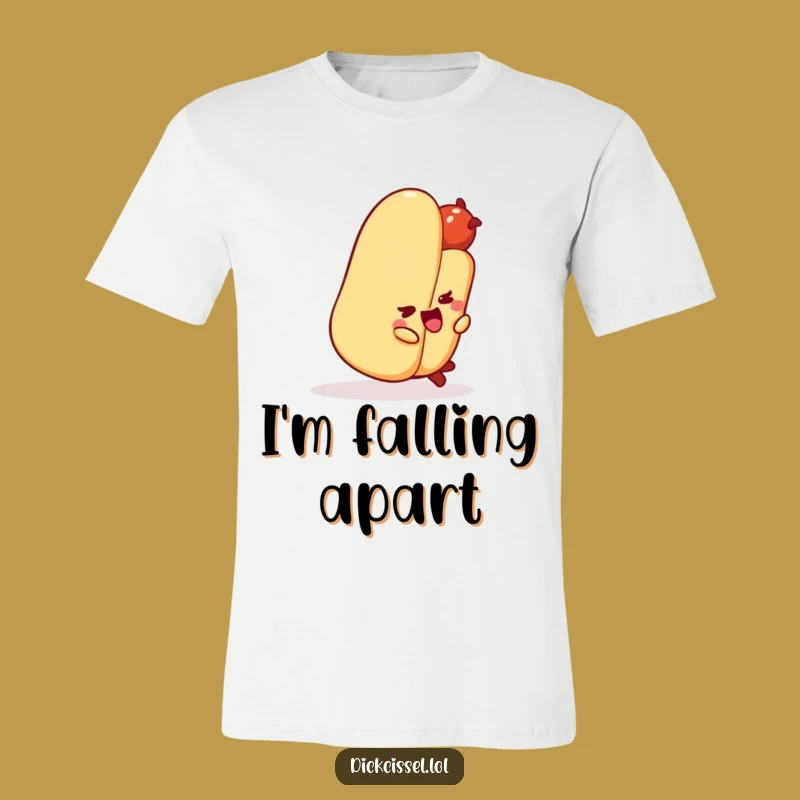 Funny Hot Dog Tripping T-Shirt: Hilarious Cartoon Clothes for Your Inner Comedian