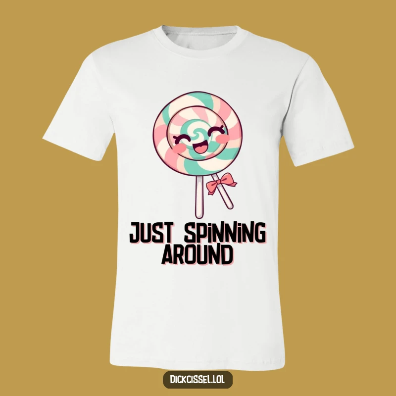 Funny Lollipop Spin T-Shirt: Wear Your Happiness with Joyful, Whirling Style