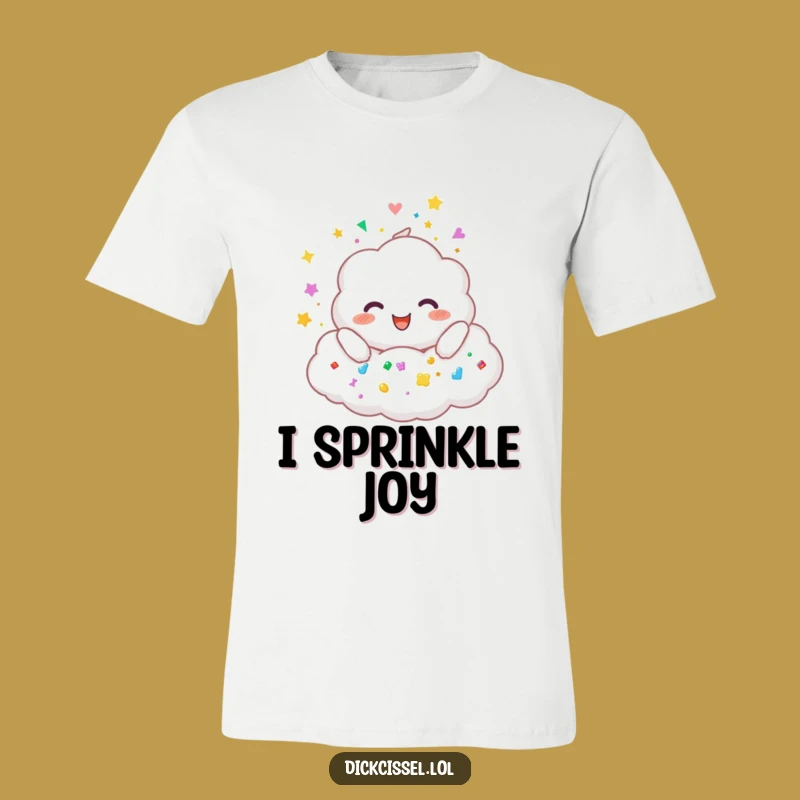 Funny Cloud Raining Stickers T-Shirt: Wearable Joyful Art for Sticker Fanatics