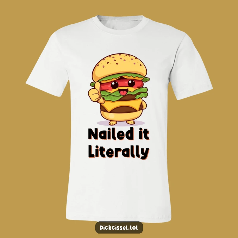 Funny Burger Thumbs Up T-Shirt: Happy Foodie Vibe, Ideal Funny Gift