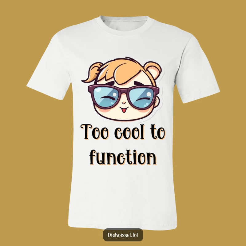 Funny Sunglasses Sticker T-Shirt: Wear Your Cheeky Coolness Proudly