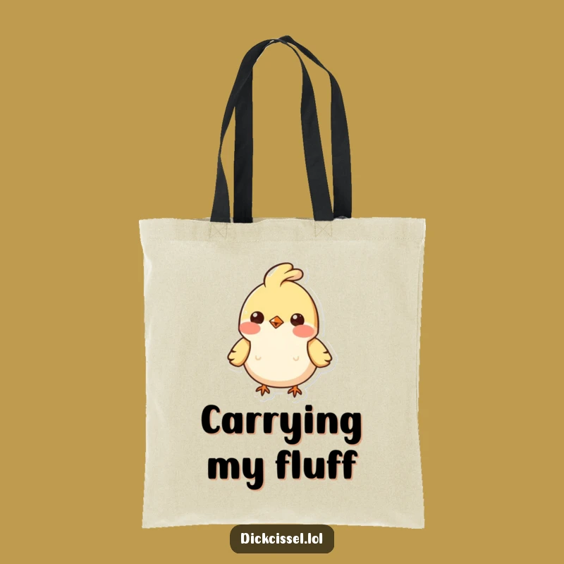 Funny Bobbing Bird Tote Bag: Stylish Feather Tuft Character, Practical Funny Gift for Bird Lovers