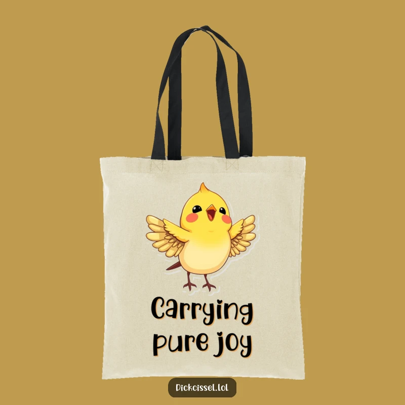 Joyful Dickcissel Bird Tote Bag: Carry Happiness with This Funny Bird Design