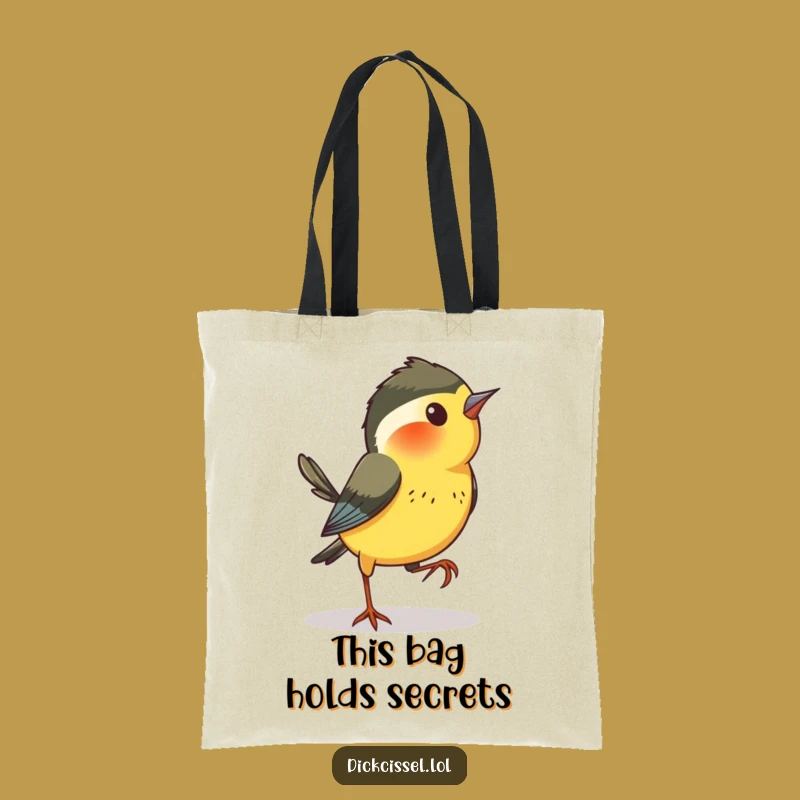 Curious Dickcissel Bird Tote Bag: Carry Your Essentials with Playful Style