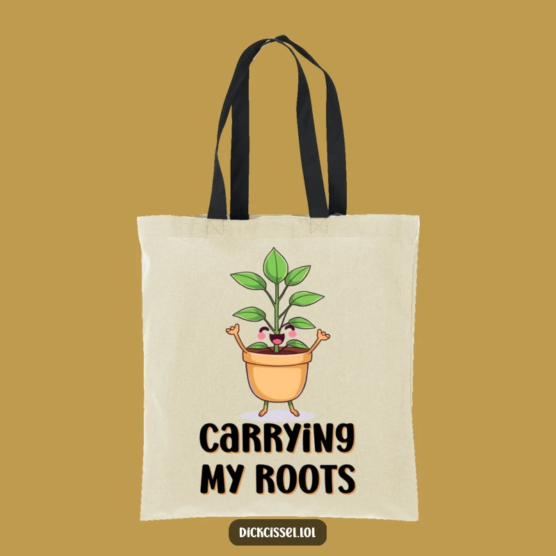 Funny Dancing Plant Tote Bag - Groovy Garden Accessory Gift