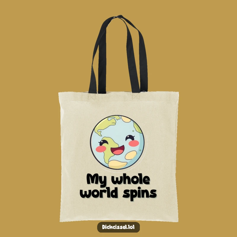 Funny Happy Planet Tote Bag: Carry Your Essentials with Cosmic Joy
