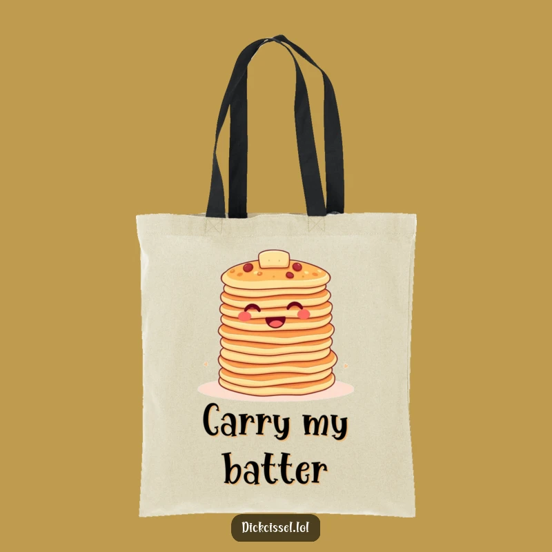 Funny Pancake Stack Tote Bag: Carry Your Breakfast Fun