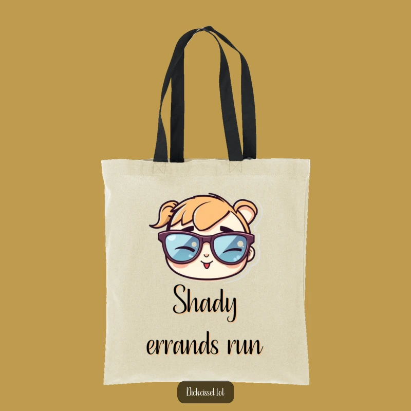 Funny Sunglasses Sticker Tote Bag: Carry Your Coolness Everywhere