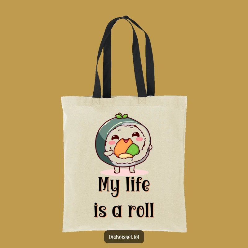 Funny Sushi Roll Tote Bag - Carry Your Essentials with Delicious Humor